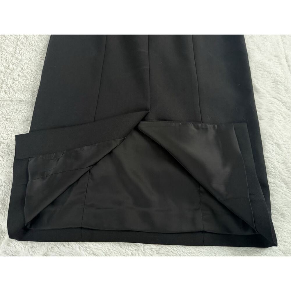 CINQ A SEPT Black Demia Bustier Corset Lace Up Lined Midi Dress Size 2 - Picture 9 of 11
